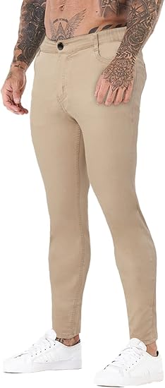 Skinny Jeans for Men Stretch Slim Fit Ripped Distressed - Image 2