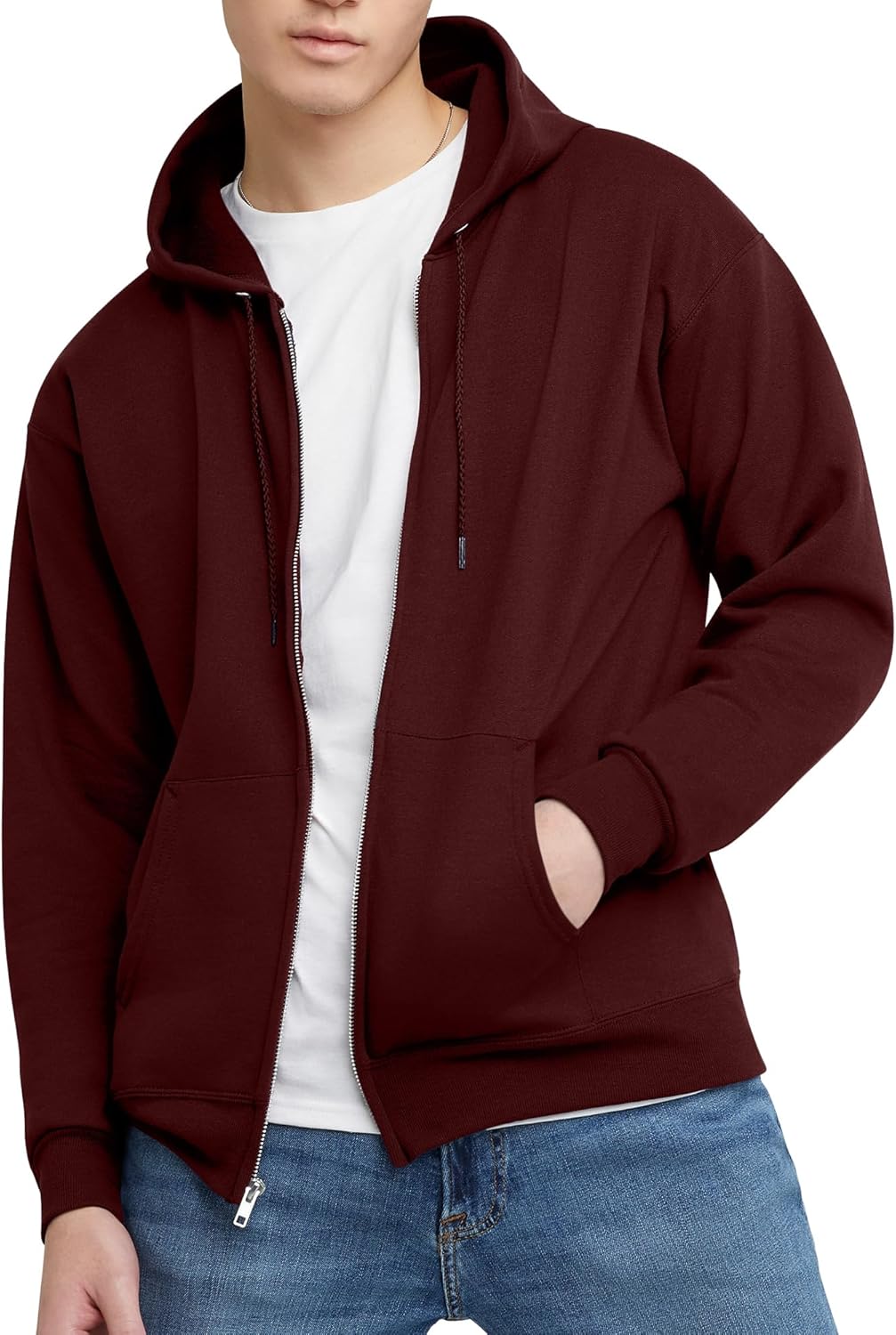 Men's Zip-Up Hoodie, Fleece Full-Zip Hoodie for Men, Hooded Sweatshirt