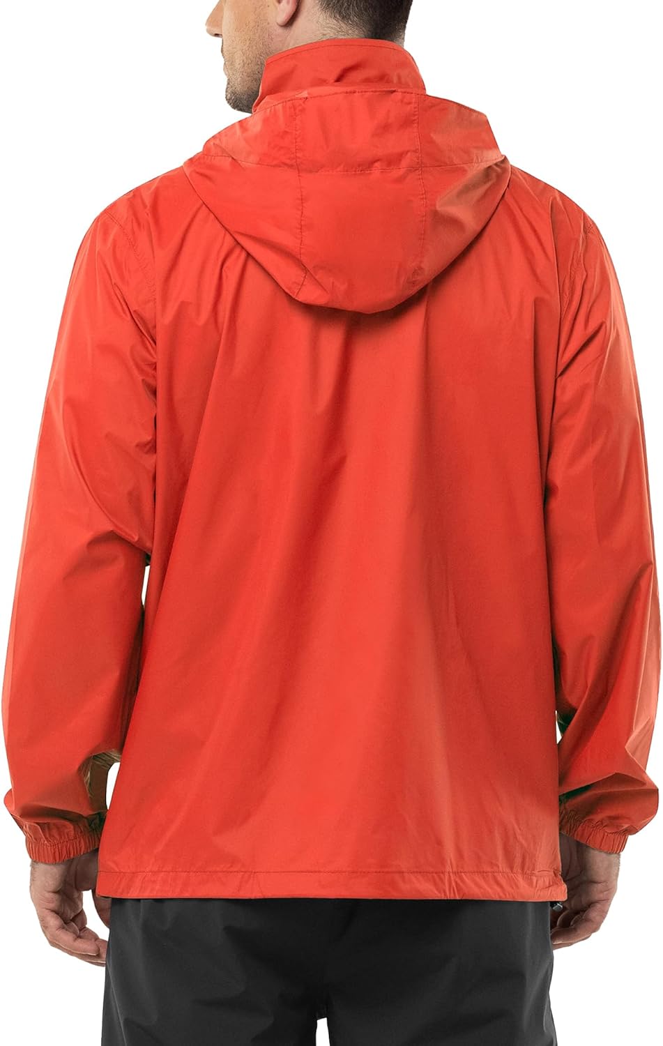 Men's Rain Jacket Waterproof Lightweight Packable Rain Shell Raincoat with Hood for Golf Hiking Travel - Image 2