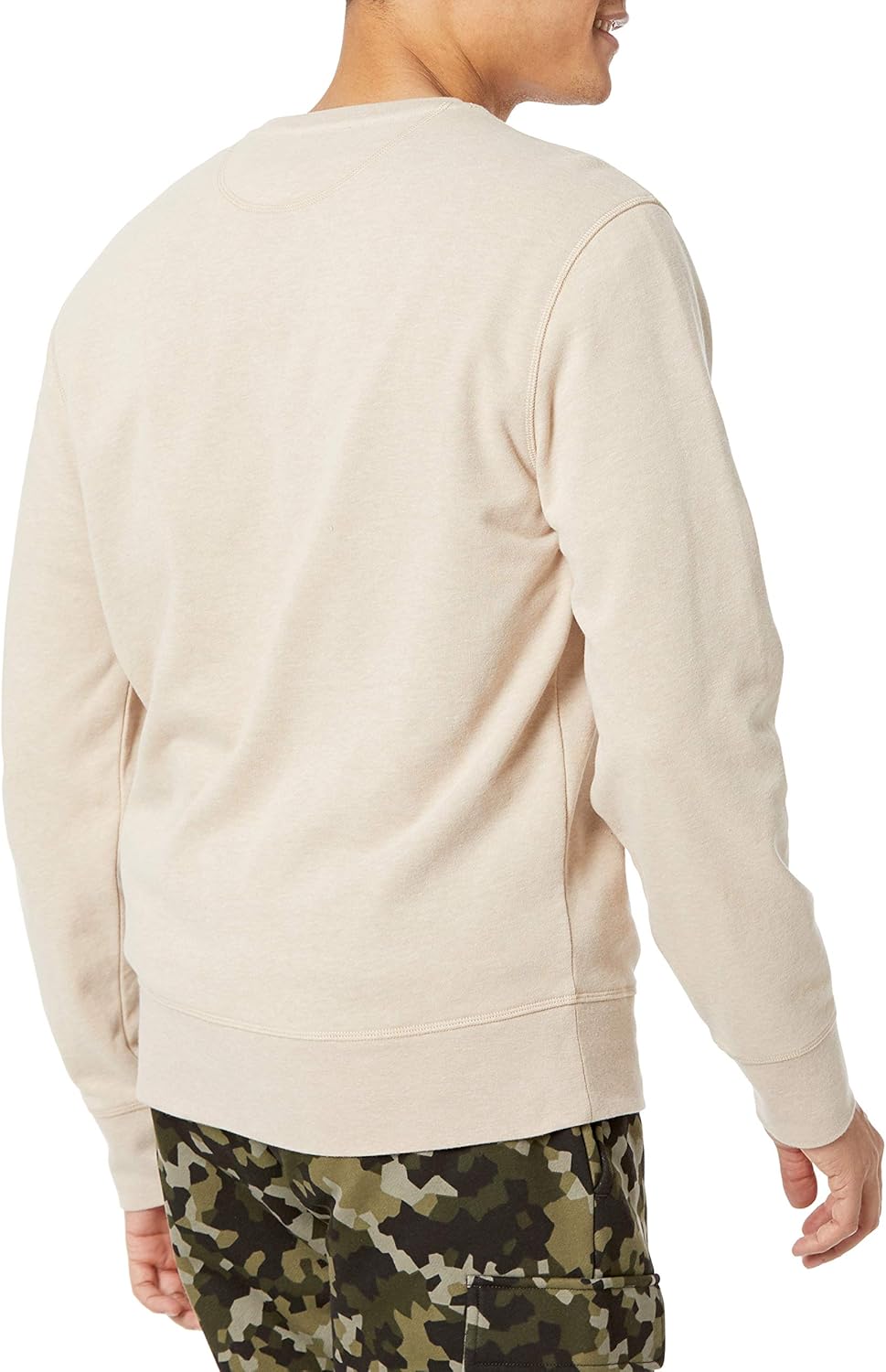 Men Long-Sleeve Lightweight Fleece French Terry Crewneck Sweatshirt - Image 2