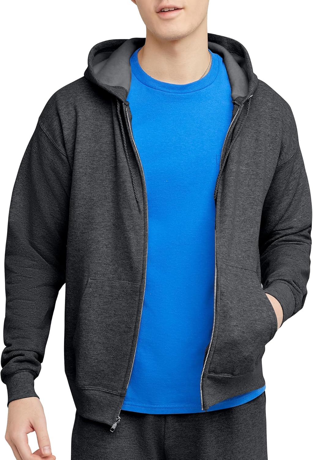 Men's Zip-Up Hoodie, Fleece Full-Zip Hoodie for Men, Hooded Sweatshirt
