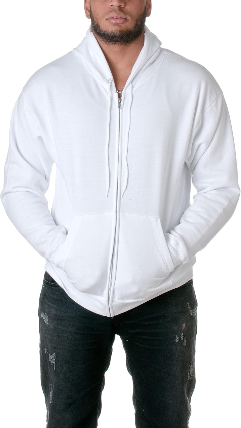 Men's Zip-Up Hoodie, Fleece Full-Zip Hoodie for Men, Hooded Sweatshirt